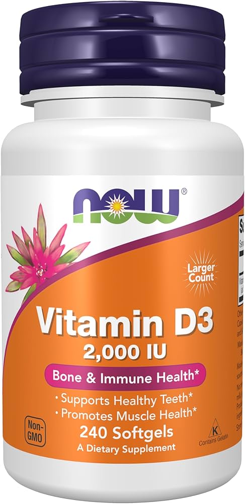 NOW High Potency Vitamin D-3 120 Softgels