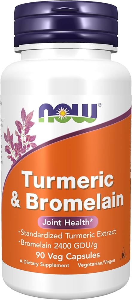 NOW Turmeric & Bromelain 90 Veg Capsules